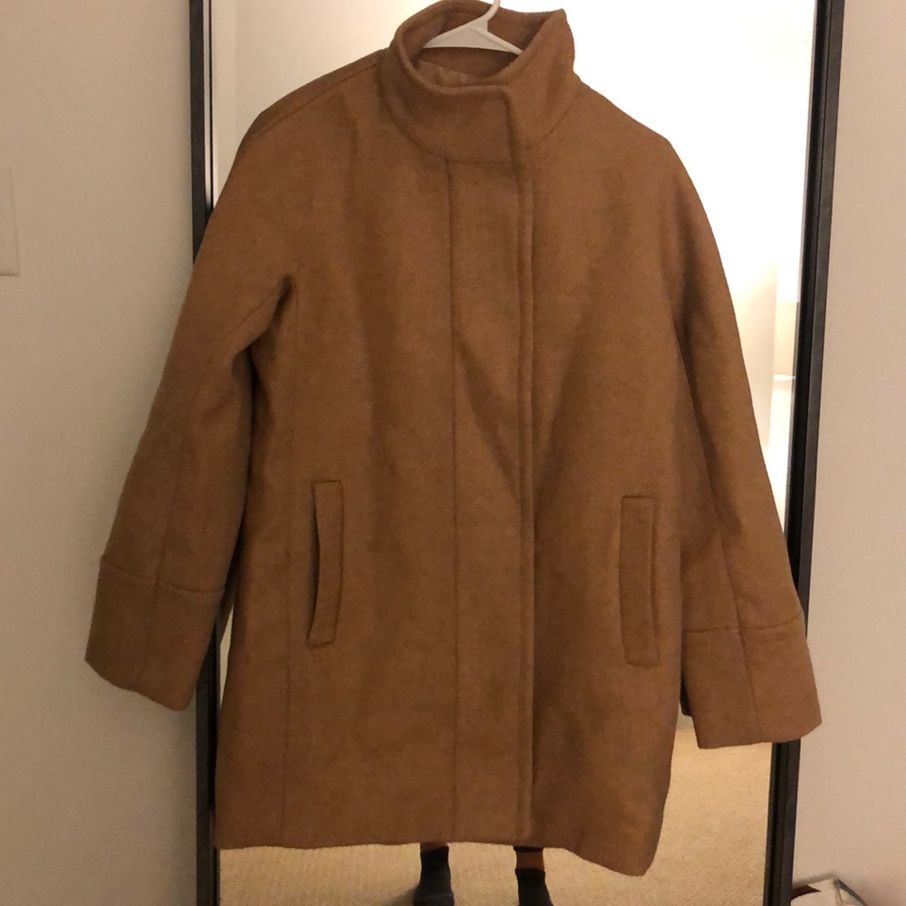 JCrew camel pea coat, size 2, BRAND NEW